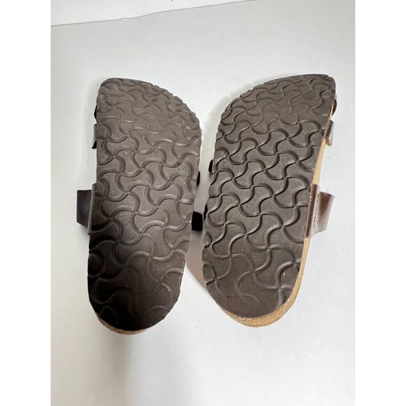 Birkenstock Maroon Suede Lugano Braided Slip On Adjust Sandal 40 Reg-Nar 9-9.5 - Picture 6 of 8